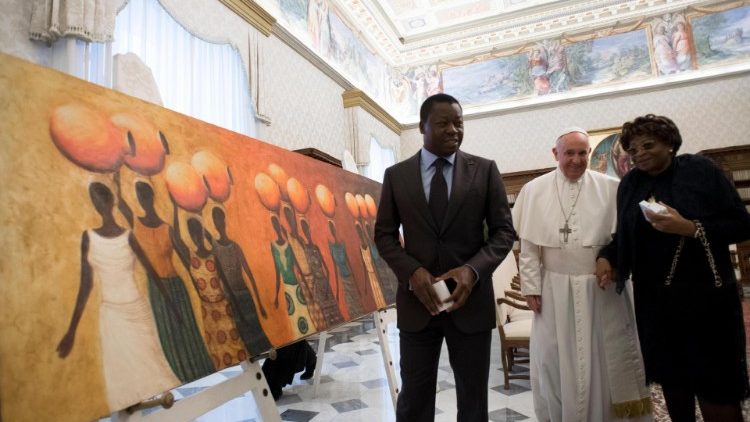 Папа падчас сустрэчы з Прэзідэнтам Тога