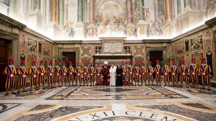 Pope Francis receives Swiss Guards