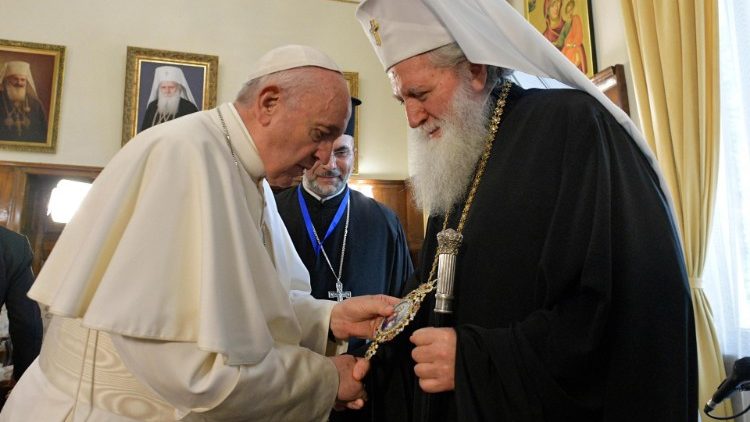 Папа Франциск и Българският патриарх Неофит, София 5 май 2019