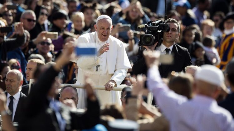 Pope Francis  at the general audience of May 8, 2019. 