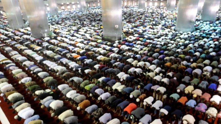 Friday prayers during Ramadan in Jakarta, Indonesia, May 10, 2019.