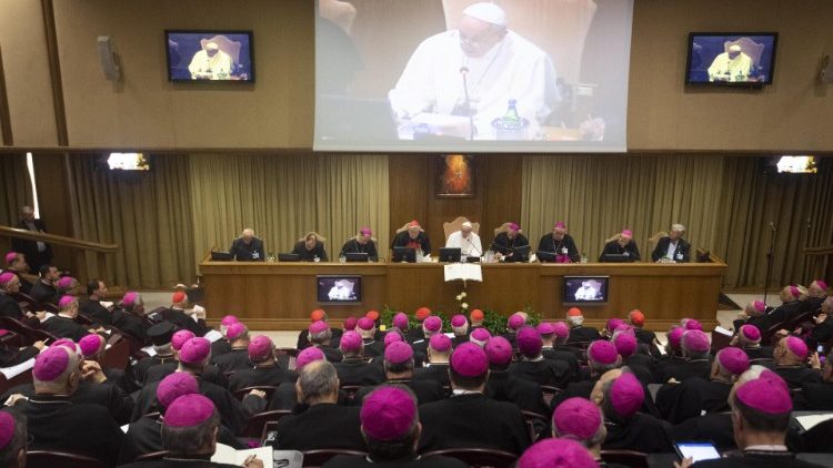 इताली धर्माध्यक्षीय सम्मेलन की बैठक में सन्त पापा फ्राँसिस तस्वीरः 20.05.2019