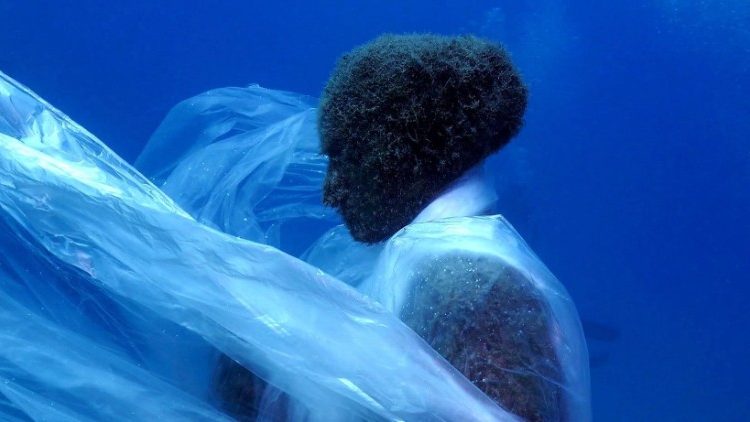 Zu viel Plastik im Ozean: Bei einer Unterwasser-Kundgebung des WWF