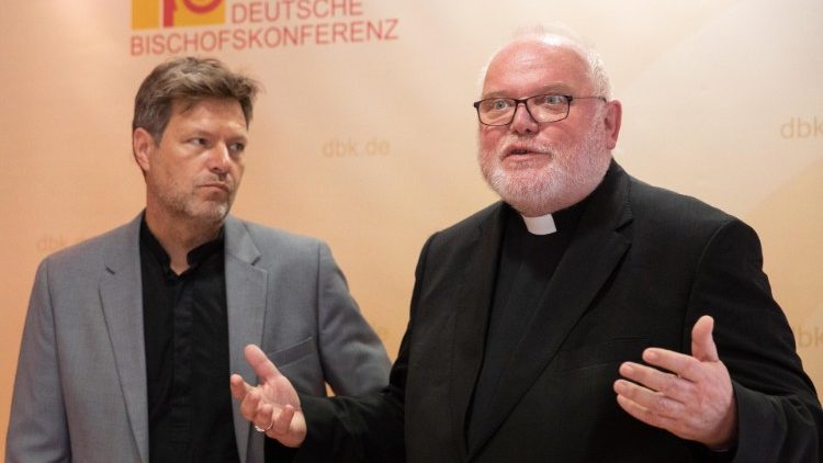 Kardinal Reinhard Marx und Grünen-Chef Robert Habeck an diesem Freitag in Berlin