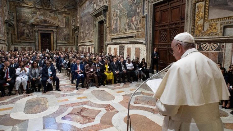 教皇フランシスコと国連食糧農業機関（FAO）総会参加者との集い　2019年6月27日