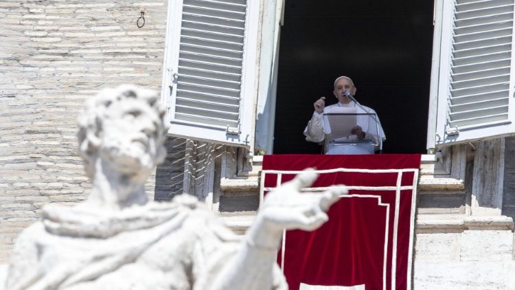 Pope Francis during the Angelus' Prayer