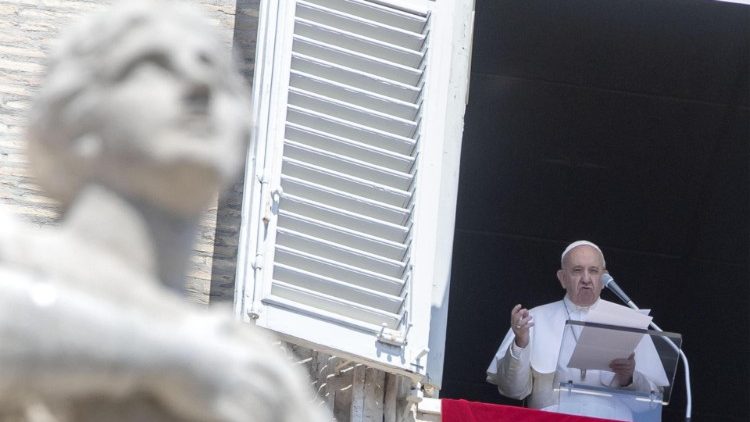 Le Pape François lors de l'angélus ce 25 août