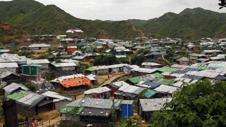 A view of the Rohingya refugee camp at Teknaf, Cox's Bazar, Bangladesh
