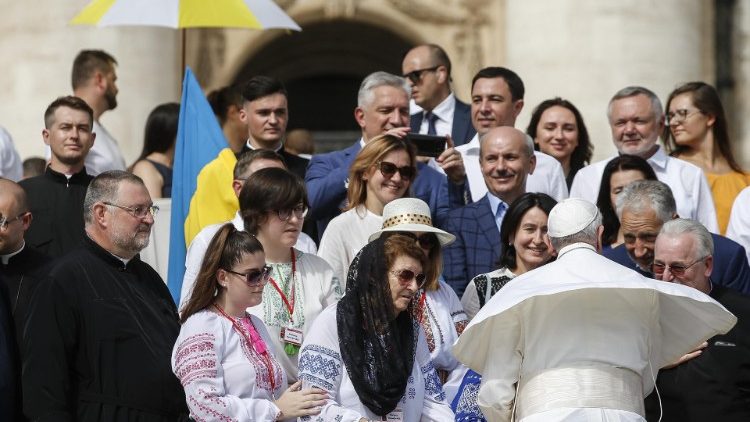 Папа падчас сустрэчы з украінскай дэлегацыяй. Ілюстрацыйнае фота