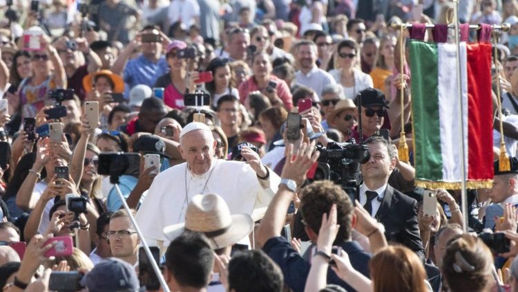Pope Francis at the general audience in the Vatican on 18 September, 2019. 