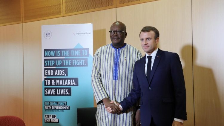 Präsident Kaboré - hier mit Frankreichs Präsident Macron
