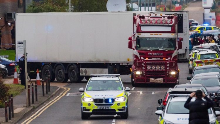Dead bodies discovered in a lorry on an Industrial Estate in Grays, Essex