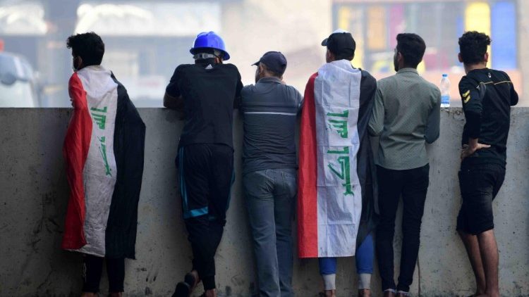 Des manifestants irakiens à Bagdad, le 11 novembre 2019