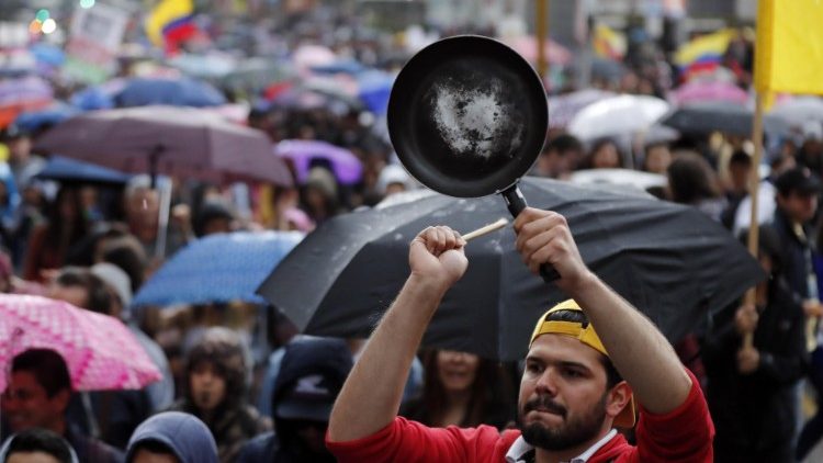 Manifestations contre le gouvernement colombien le 8 décembre