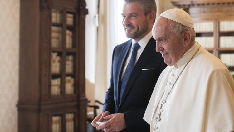 Папа падчас сустрэчы з Прэм'ер-міністрам Славакіі