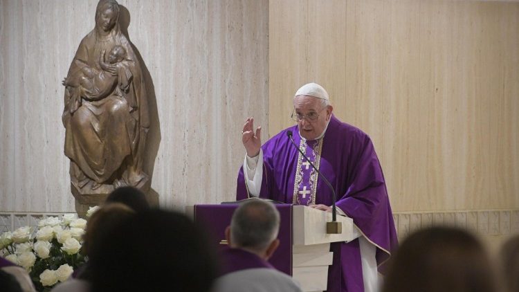 Pope Francis celebrates Mass at Saint Martha House 