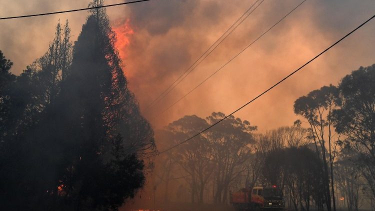 Des incendies aux abords de la ville de Buxton, en Nouvelle-Galles du Sud, le 19 décembre 2019.
