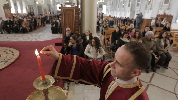 Damasco - Liturgia di capodanno tra i fedeli greco ortodossi 