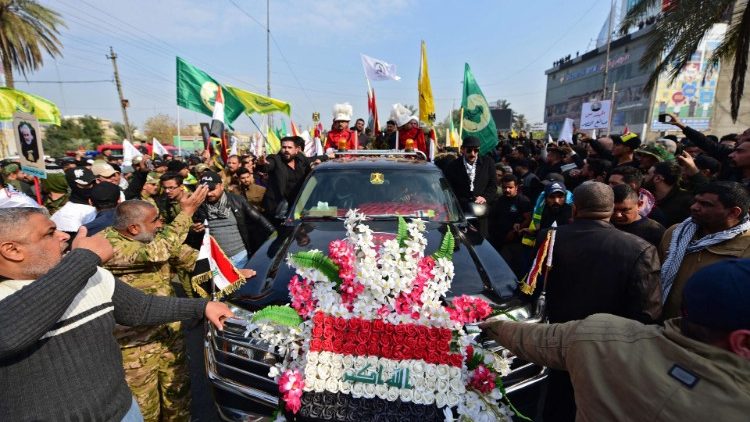 Pogrebna povorka nakon pogibije iranskoga generala Soleimanija