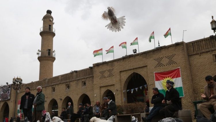Rassemblement à Erbil, capitale du Kurdistan irakien au nord du pays, le 8 janvier 2020. 