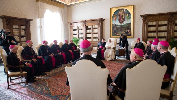 Папа Франциск с американските епископи по време на тяхната визита ad Limina