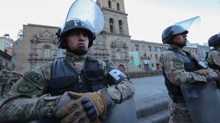 Forze di sicurezza a La Paz