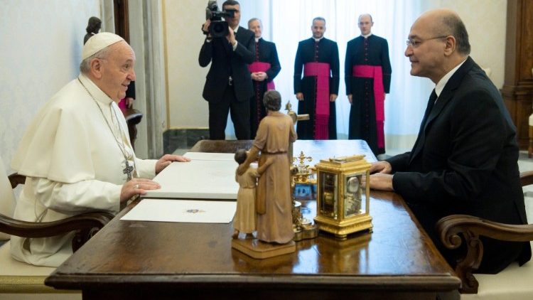 Pope Francis receives Barham Salih
