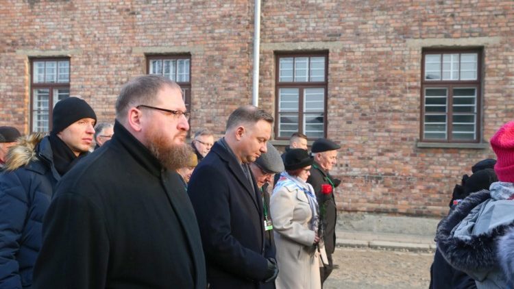 Piotr Cywinski arrives for the 75th anniversary of the liberation of the former Nazi-German concentration and extermination camp at Auschwitz-Birkenau