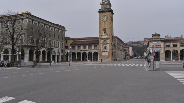 Bergamo, una città deserta