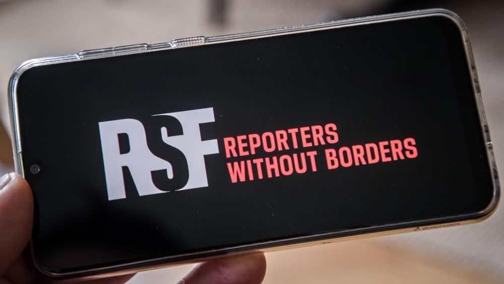 Il logo di Reporters Sans Frontières (Epa / Christophe Petit Tesson)