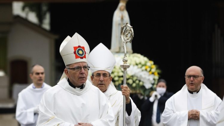 Portuguese Bishops' Conference President , Cardinal Manuel Clement leading a procession