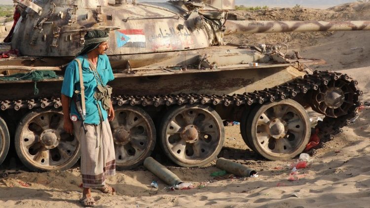 Un milicien séparatiste combattant l'armée yéménite. 