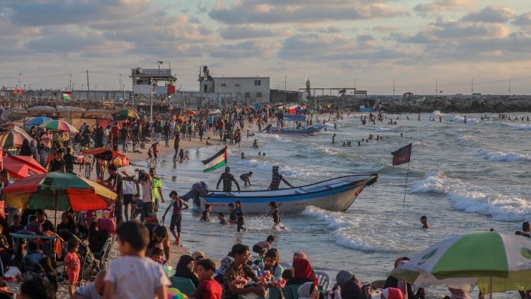 Le 15 juin 2020, sur les bord de mer à Gaza. 