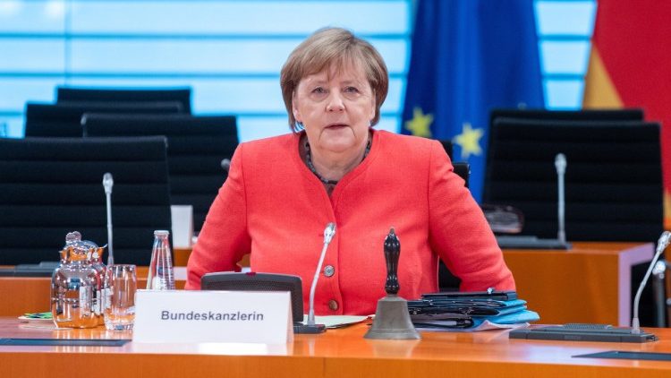 La chancelière allemande Angela Merkel, ici lors d'une réunion de son gouvernement à Berlin, le 24 juin 2020.