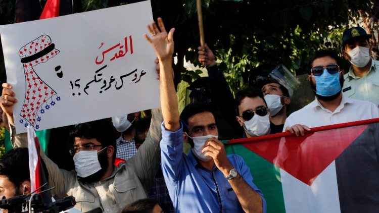 Anti- Israeli and UAE protest in Tehran