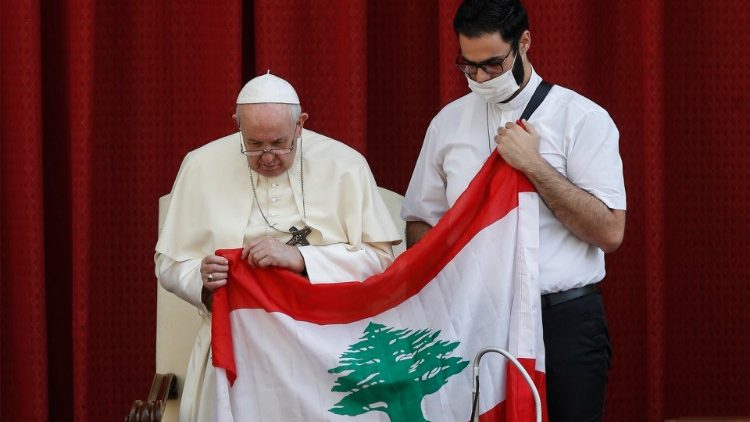 Popiežius Pranciškus kalba apie Libaną rugsėjo 2 d. bendrojoje audiencijoje