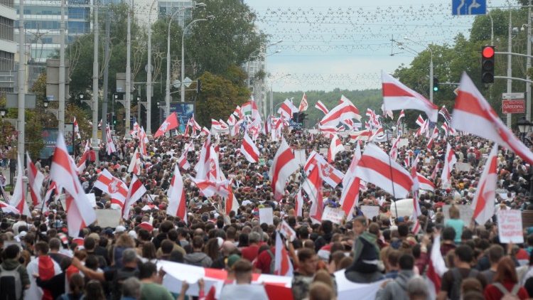 Protestai Baltarusijoje. Minskas, rugsėjo 6 d.