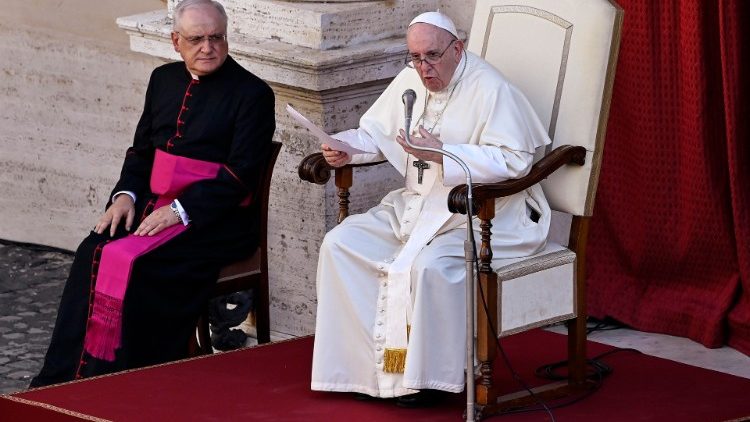 Pope Francis at the General Audience of September 9, 2020. 