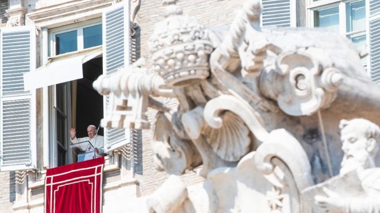 Le Pape François lors de la prière de l'Angélus, dimanche 13 septembre 2020. 