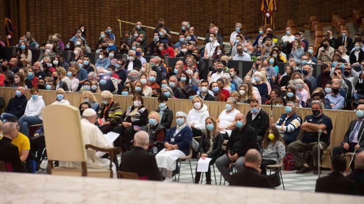 Папата Фрањо за време на Генералната аудиенција во среда 7 октомври 2020 