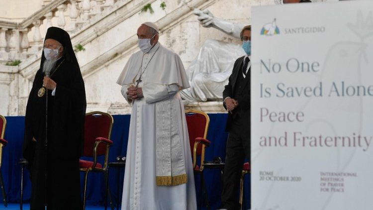 كلمة البطريرك برتلماوس الأول إلى المشاركين في لقاء الصلاة من أجل السلام 2020