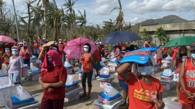 Non-food relief items being distributed to Filipinos hit by Typhoon Goni