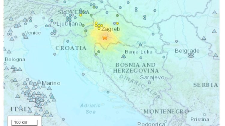 Terremoto na Croácia, magnitude de 6,4