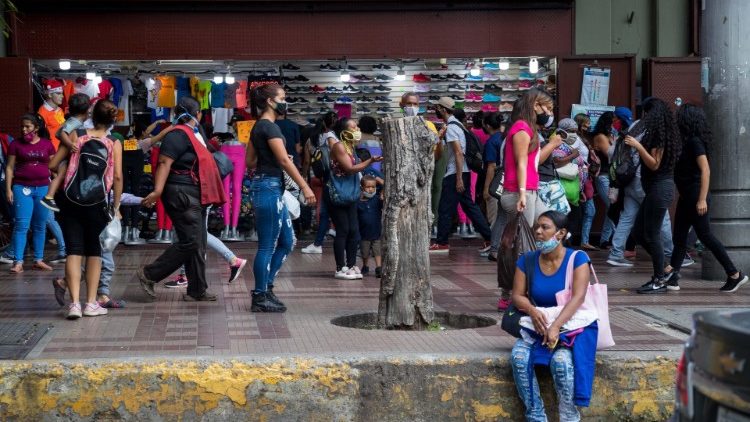 Menschen in Caracas am 4. Januar