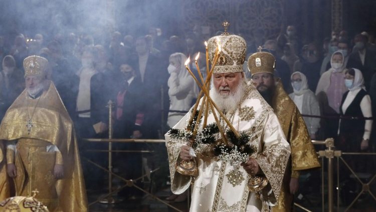 Московският патриарх Кирил на литургията за Рождество Христово