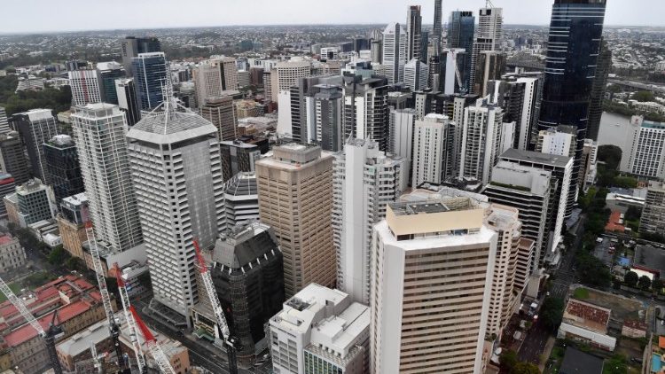 Vista dall'alto della città di Brisbane - Australia (EPA)