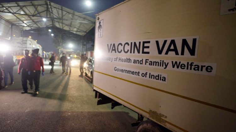 A consignment of Covid-19 vaccines at Guwahati airport, India, on 12 January 2021