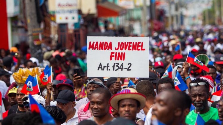 Manifestation pour réclamer la démission de Jovenel Moïse le 28 février 2021 à Port-au-Prince