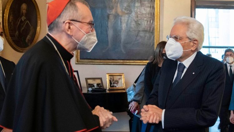 Alla cerimonia commemorativa dei Patti Lateranensi, il cardinale Parolin e il presidente Mattarella