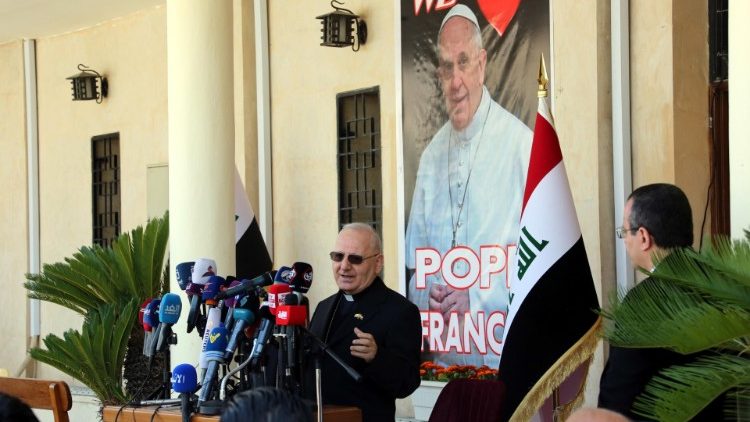 Le cardinal Sako le 3 mars 2021 à Bagdad
